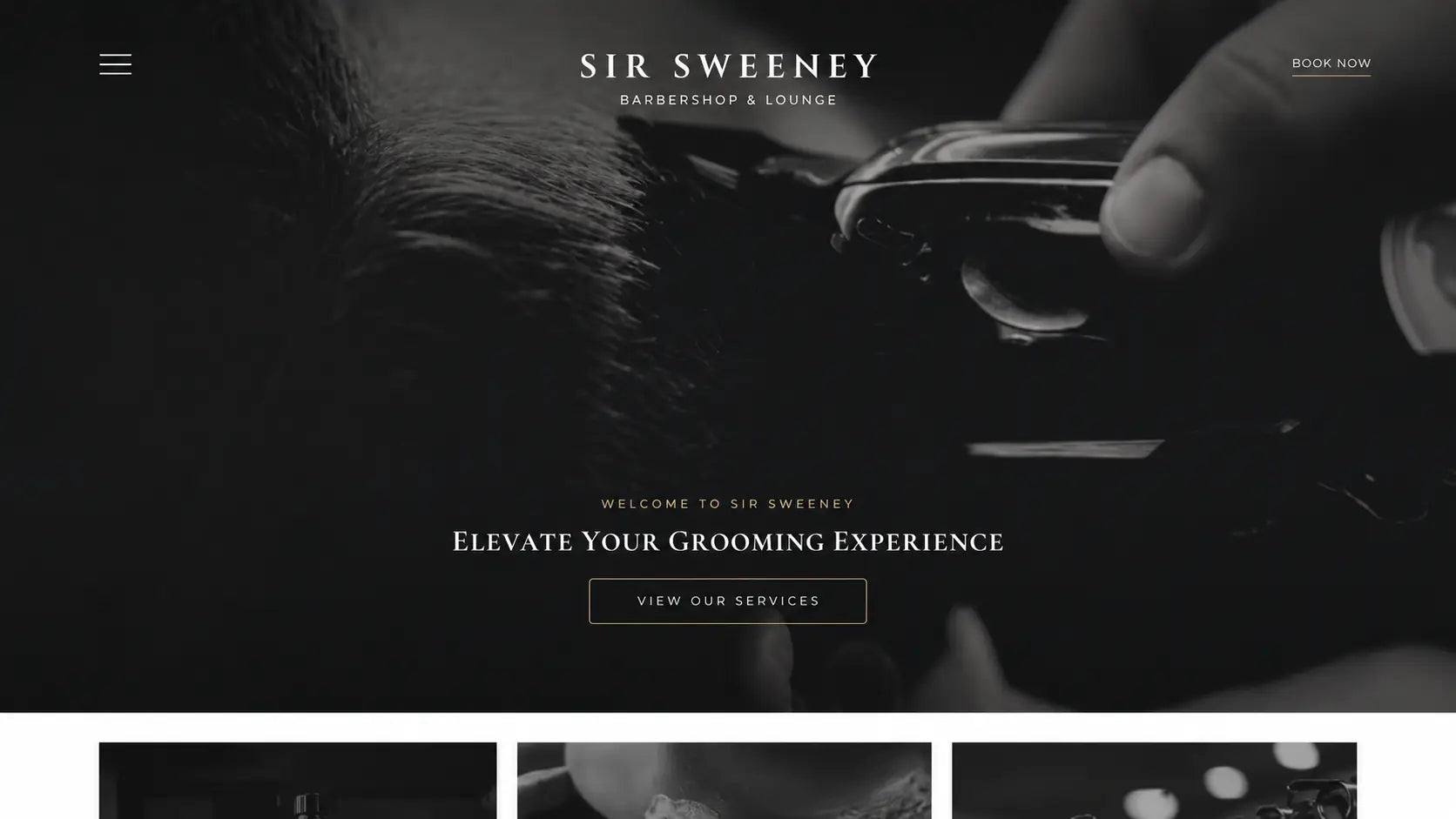 Sir Sweeney website design