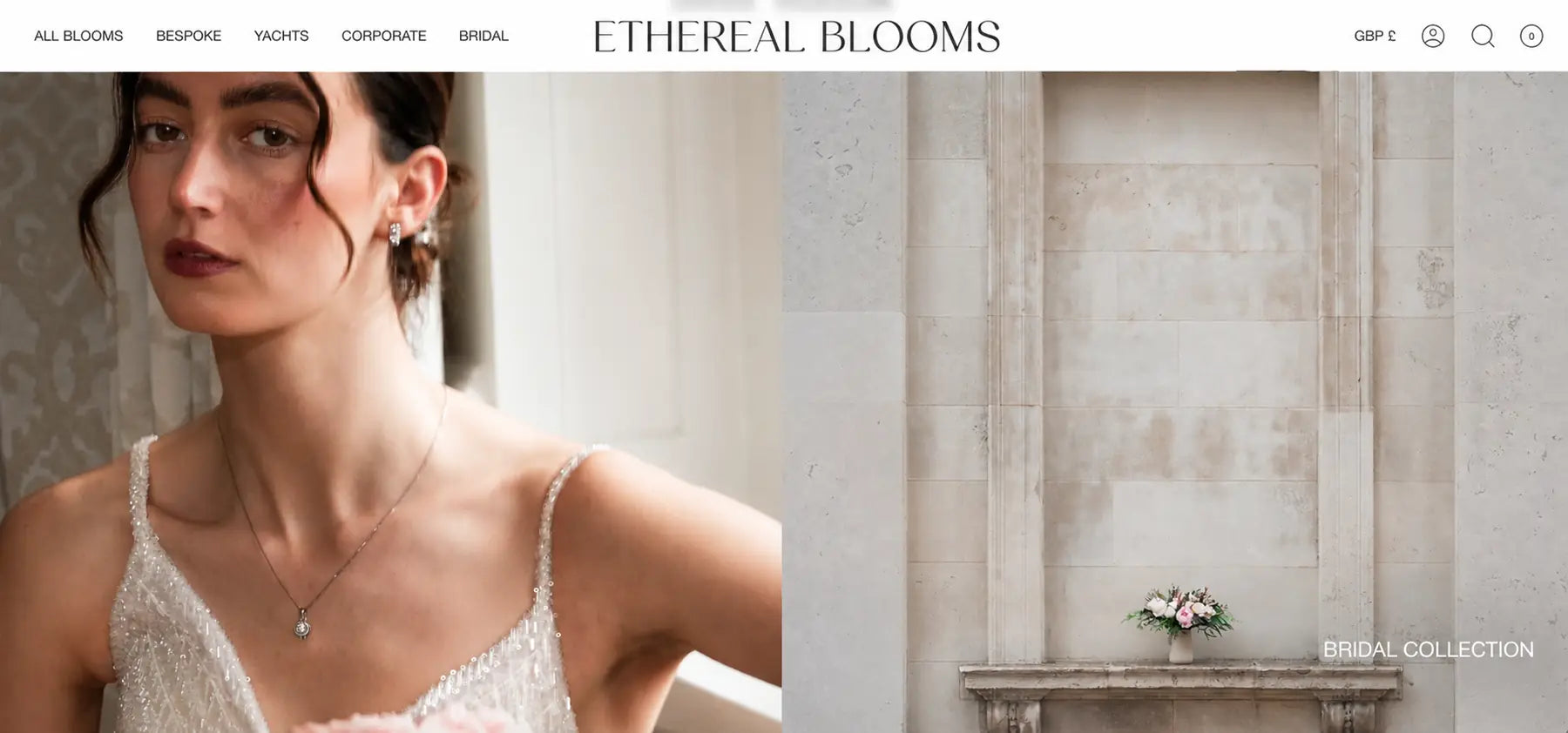 Ethereal Blooms website design