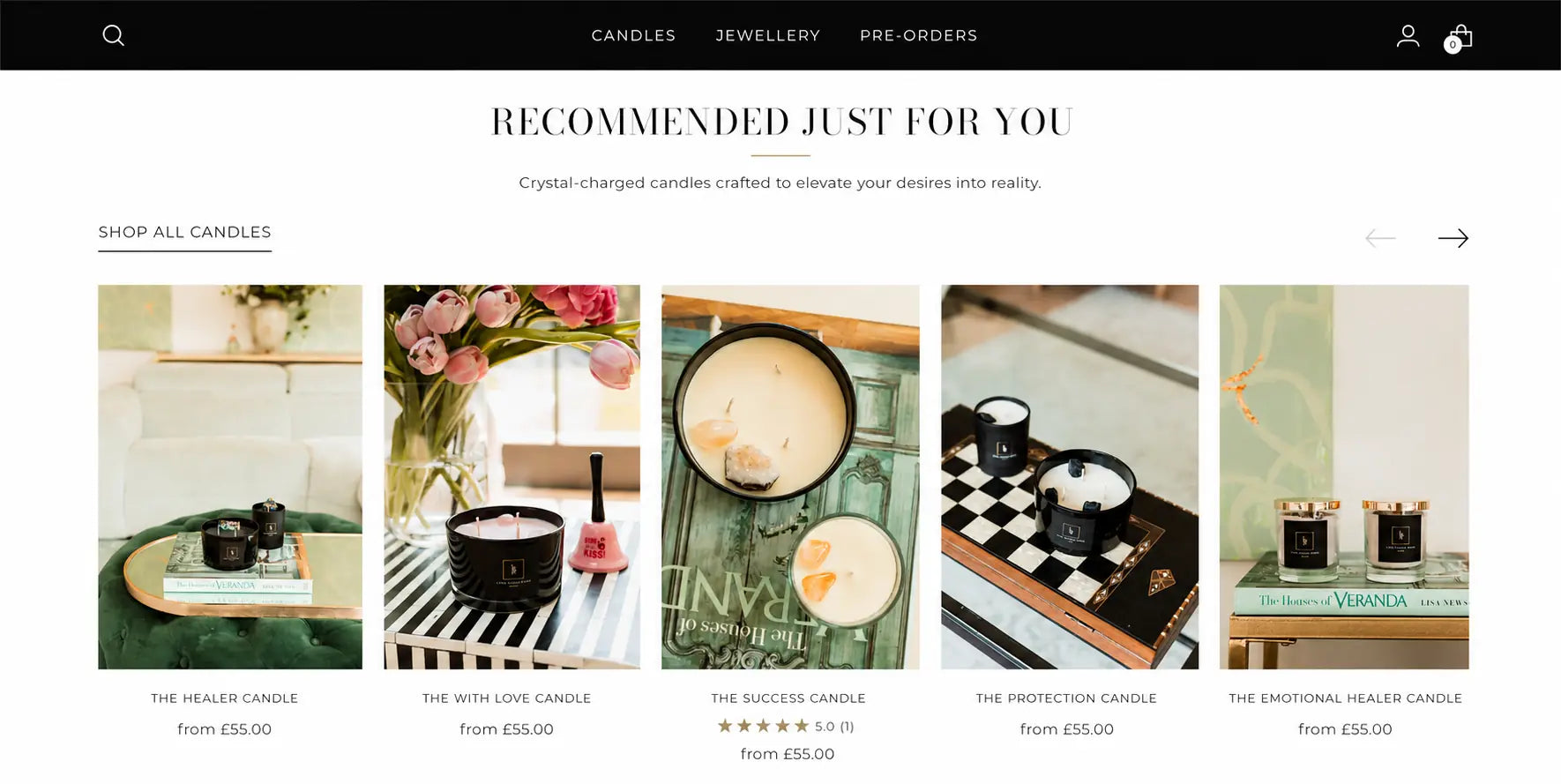 Love Sienna Rose candle carousel