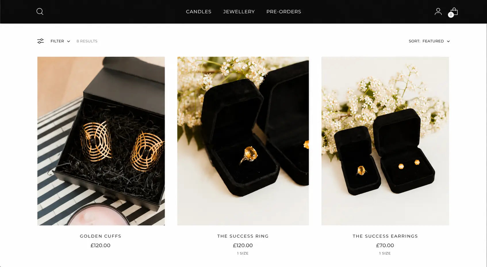 Love Sienna Rose jewellery grid