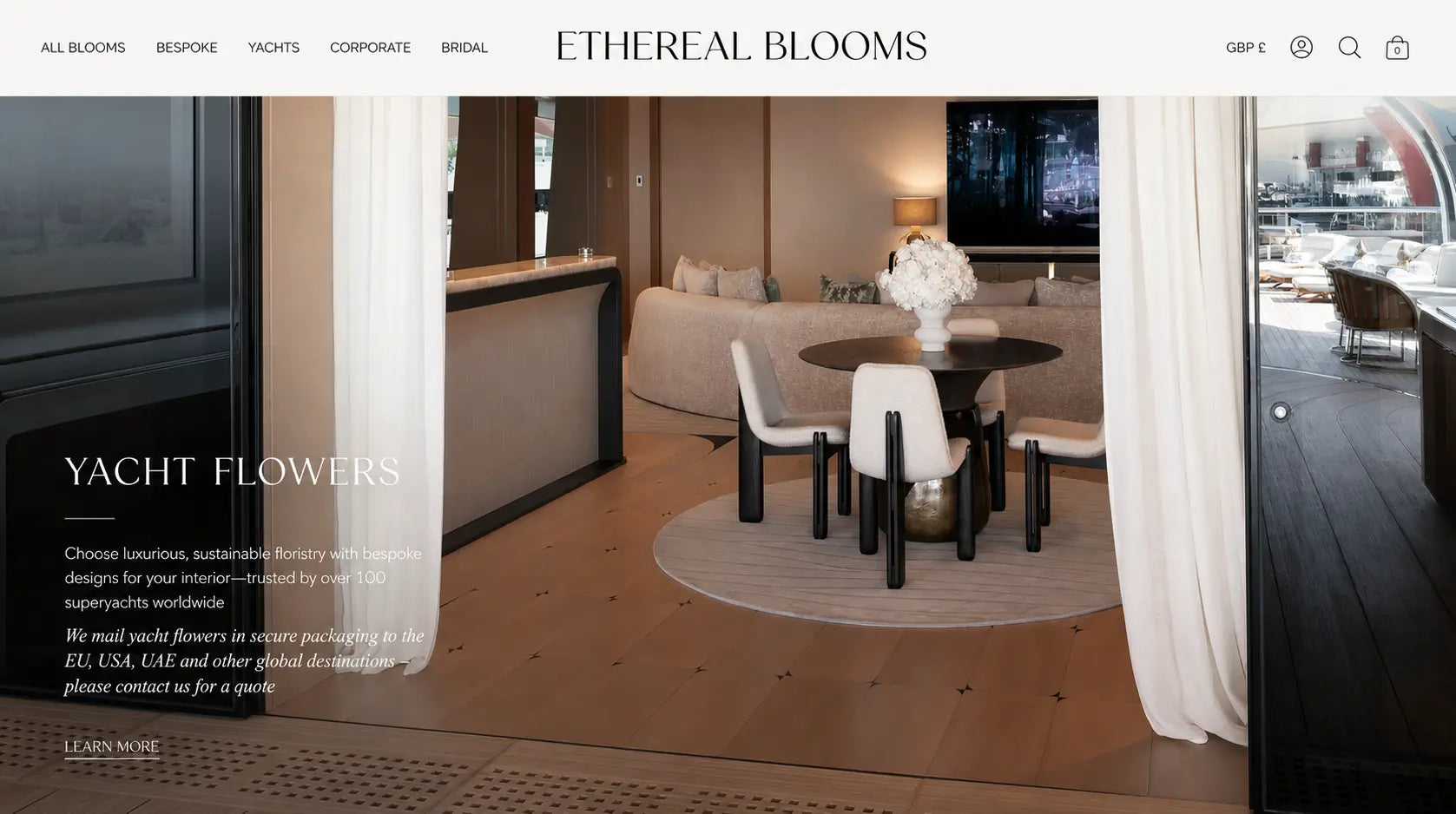 Ethereal Blooms Yacht Flowers